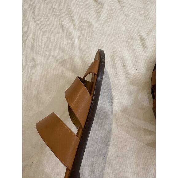 Madewell Tan Sandals The Mena Slide Leather Womens 6.5 Comfort Padding - Picture 7 of 12